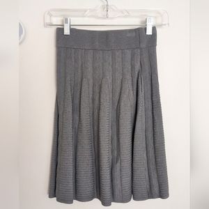 Ann Taylor Grey Sweater Circle Skirt
